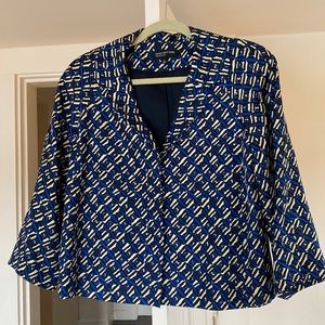 Size 8 Jones New York silk cape-let/retro style jacket